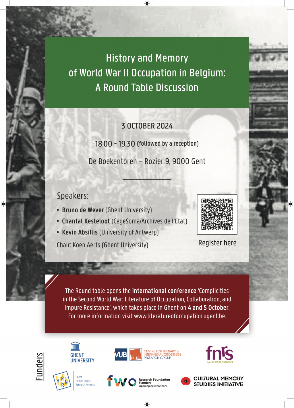 Round Table: History and Memory of World War II Occupation in Belgium